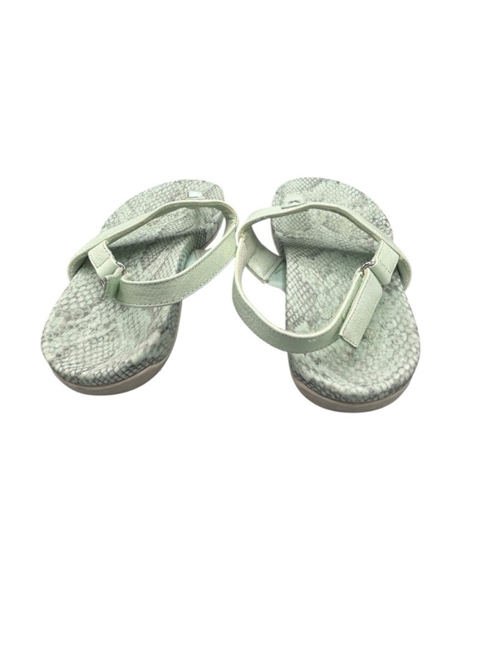 Vionic Tala Orthotic Sandals Women’s 7.5 (38.5 EU) Mint Green Leather Snakeskin - Picture 6 of 12
